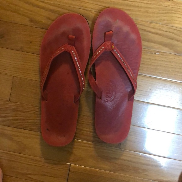 Rainbow Shoes - Rainbow flip-flops